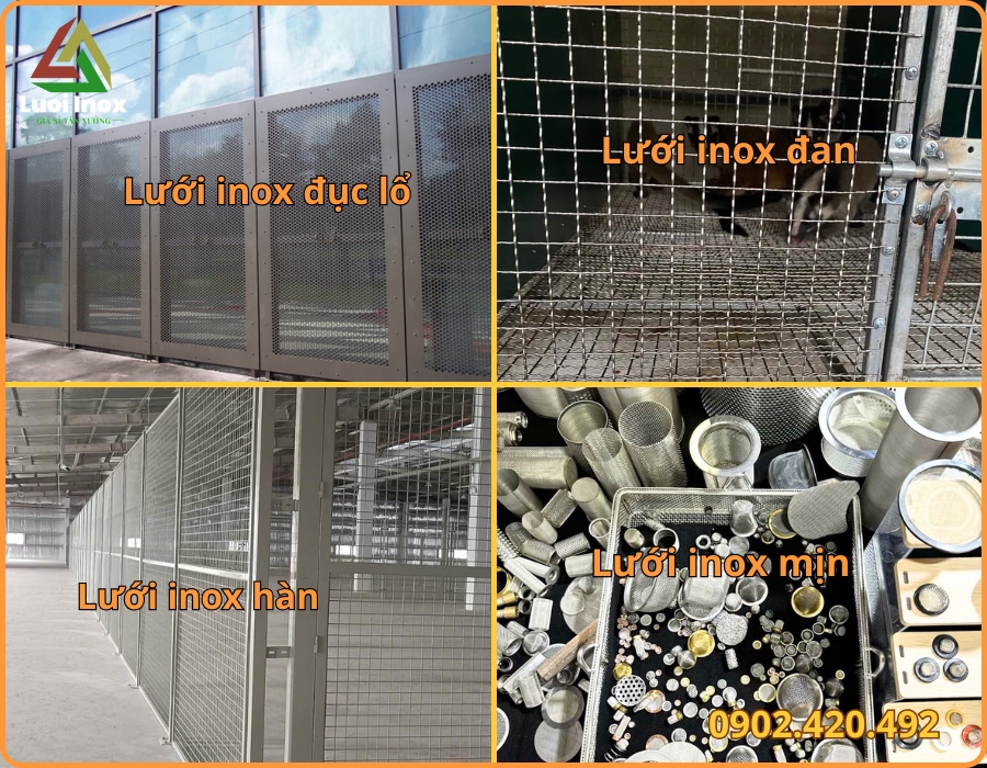 Ứng dụng nào thường chọn từng loại lưới inox 304