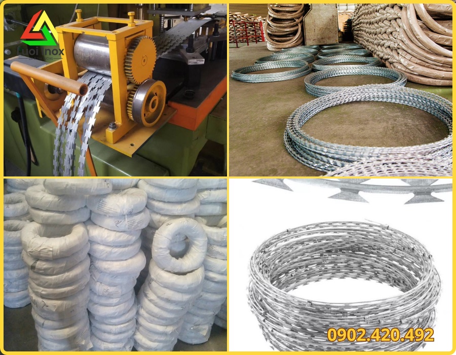 Đội thi công dựng hàng rào kẽm gai theo yêu cầu tại miền Nam