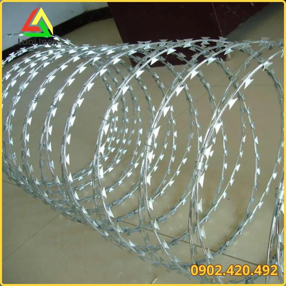 Bảng quy cách dây thép gai inox theo đường kính cuộn và sợi
