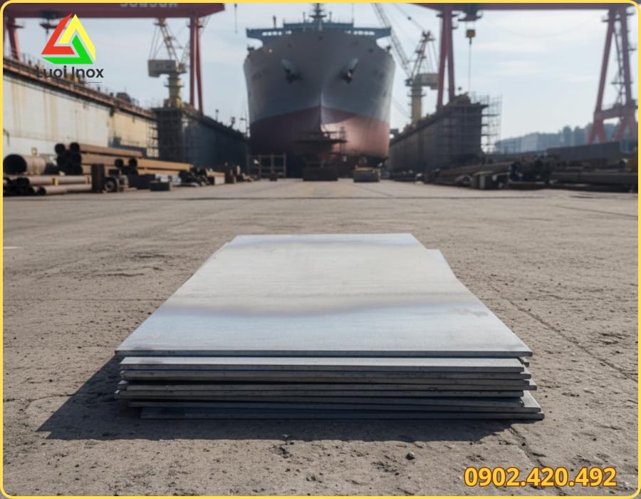 Kết cấu thân tàu biển dùng thép tấm cường độ thường được chứng nhận đăng kiểm
