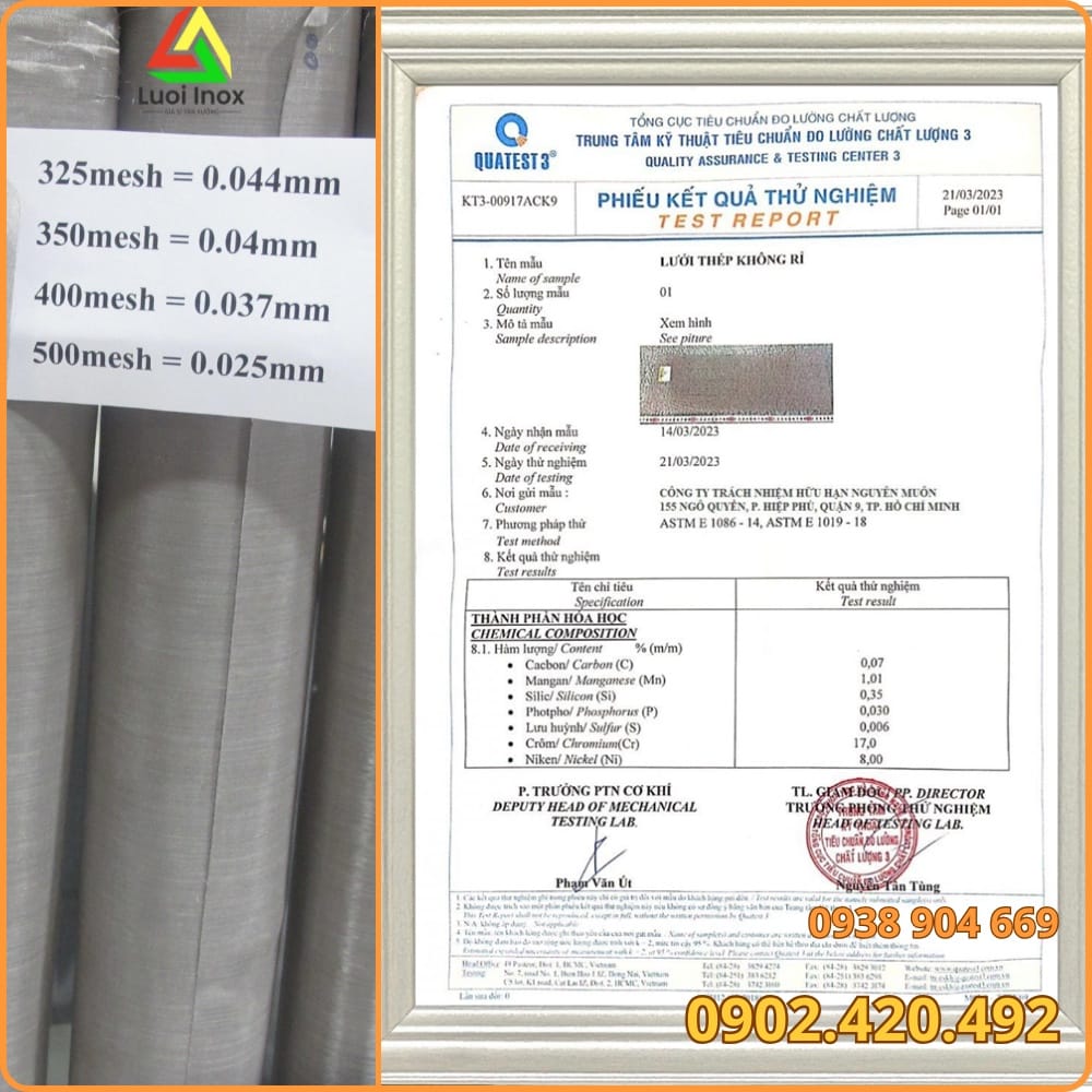 Cấu tạo lưới lọc inox dạng đan gân sóng dùng lọc thô đến lọc tinh