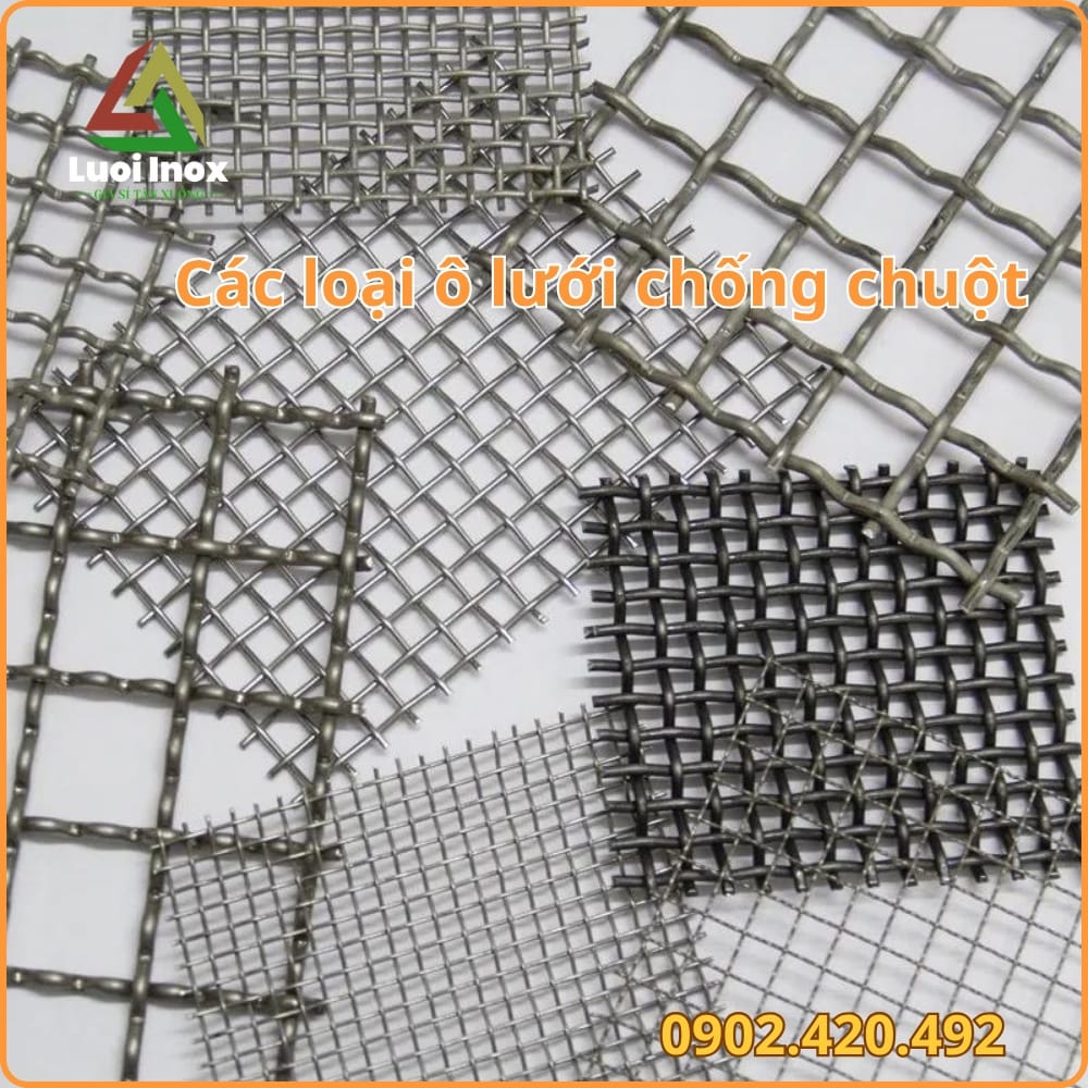 Sơ đồ phân loại lưới mắt cáo, lưới B40, lưới thép hàn và lưới chống chuột