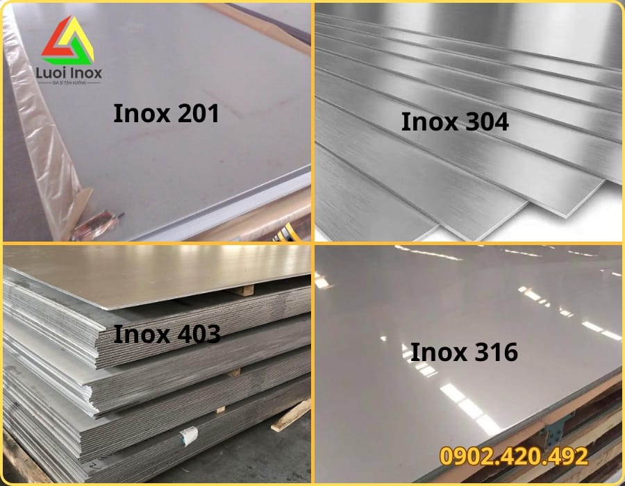 So sánh bốn mác tấm inox 201, 304, 316, 430 theo khả năng chống ăn mòn