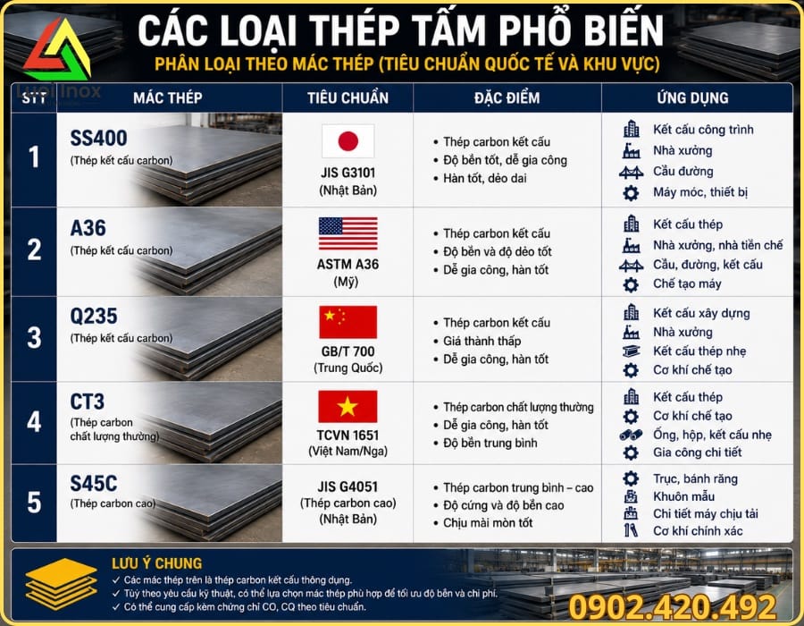 So sánh bề mặt thép tấm cán nóng và cán nguội theo độ dày