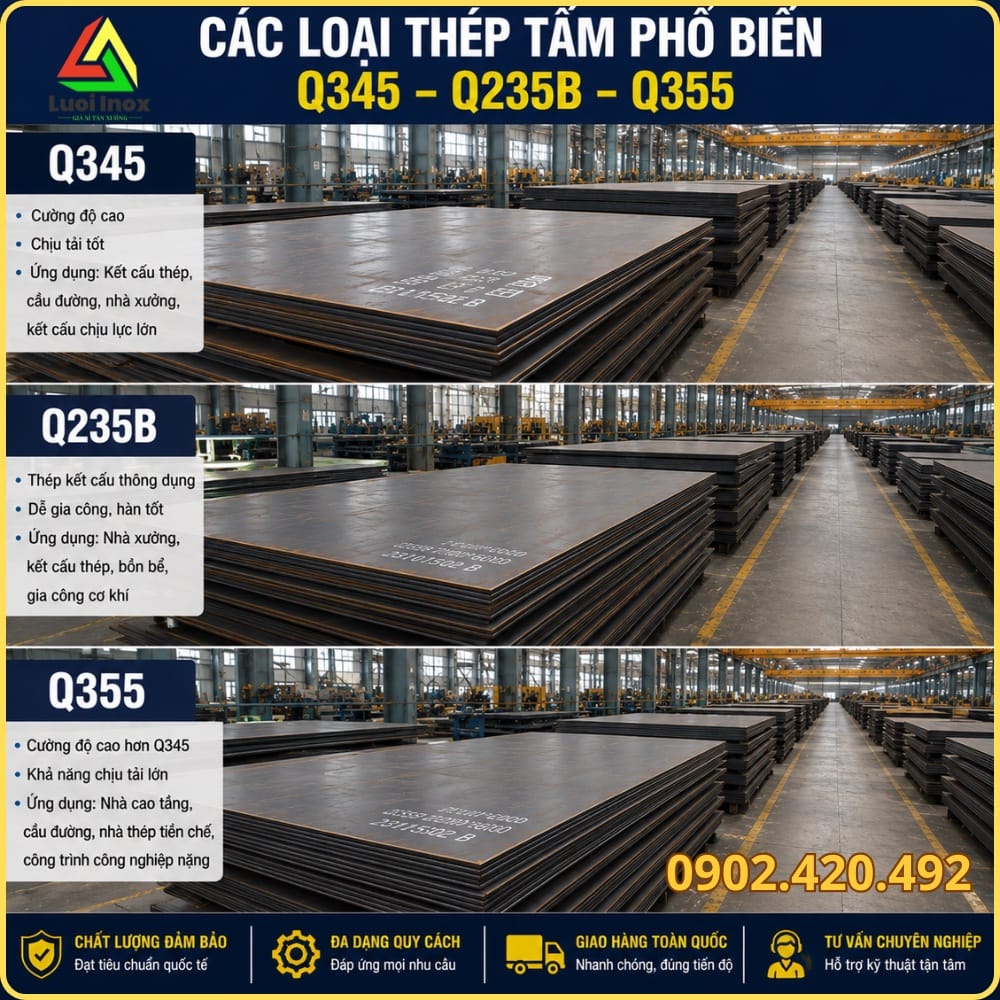 So sánh 5 cấp chất lượng Q345A đến Q345E theo nhiệt độ thử độ dai va đập