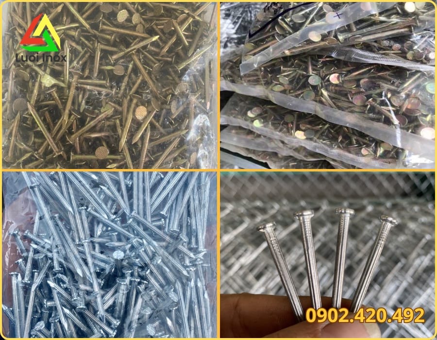 So sánh cỡ đinh dùng cho lưới mắt cáo tô tường và lưới hàng rào sợi dày