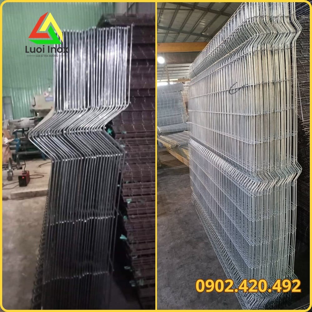 Bề mặt lưới thép hàn chấn sóng V 3D nổi khối so với lưới thép hàn phẳng thường