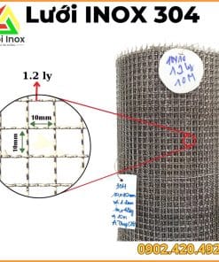 Lưới inox 10x10 quy cách sợi, khổ cuộn và ứng dụng thực tế cho công trình