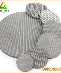 Lưới inox miếng tròn nhiều lớp ép, chọn mác 201 hay 304 theo cấp mesh chuẩn