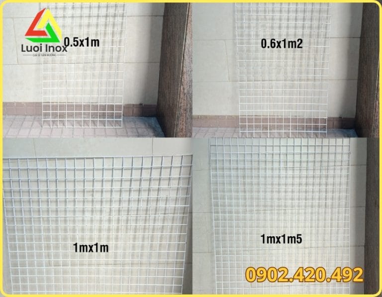 Lưới sắt treo đồ có khung viền và móc treo dùng trưng bày hàng hóa tại shop