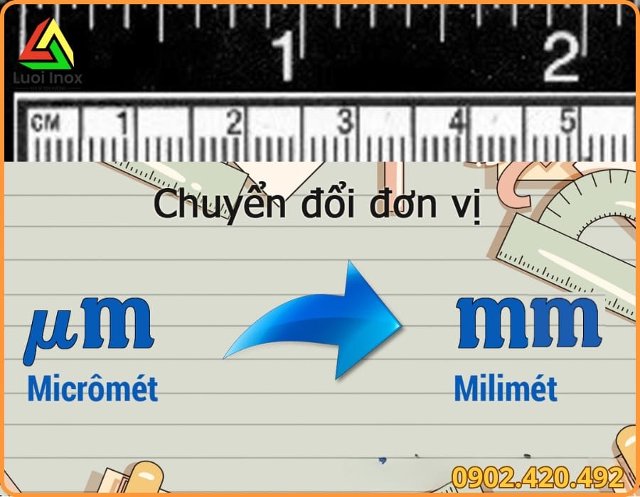 Micron là gì, cách quy đổi micron sang mm inch và ứng dụng đo lớp mạ kẽm ngành thép