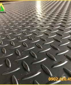 Tấm inox dập gân chống trượt hoa văn lá liễu, chọn mác 201/304/316 theo quy cách