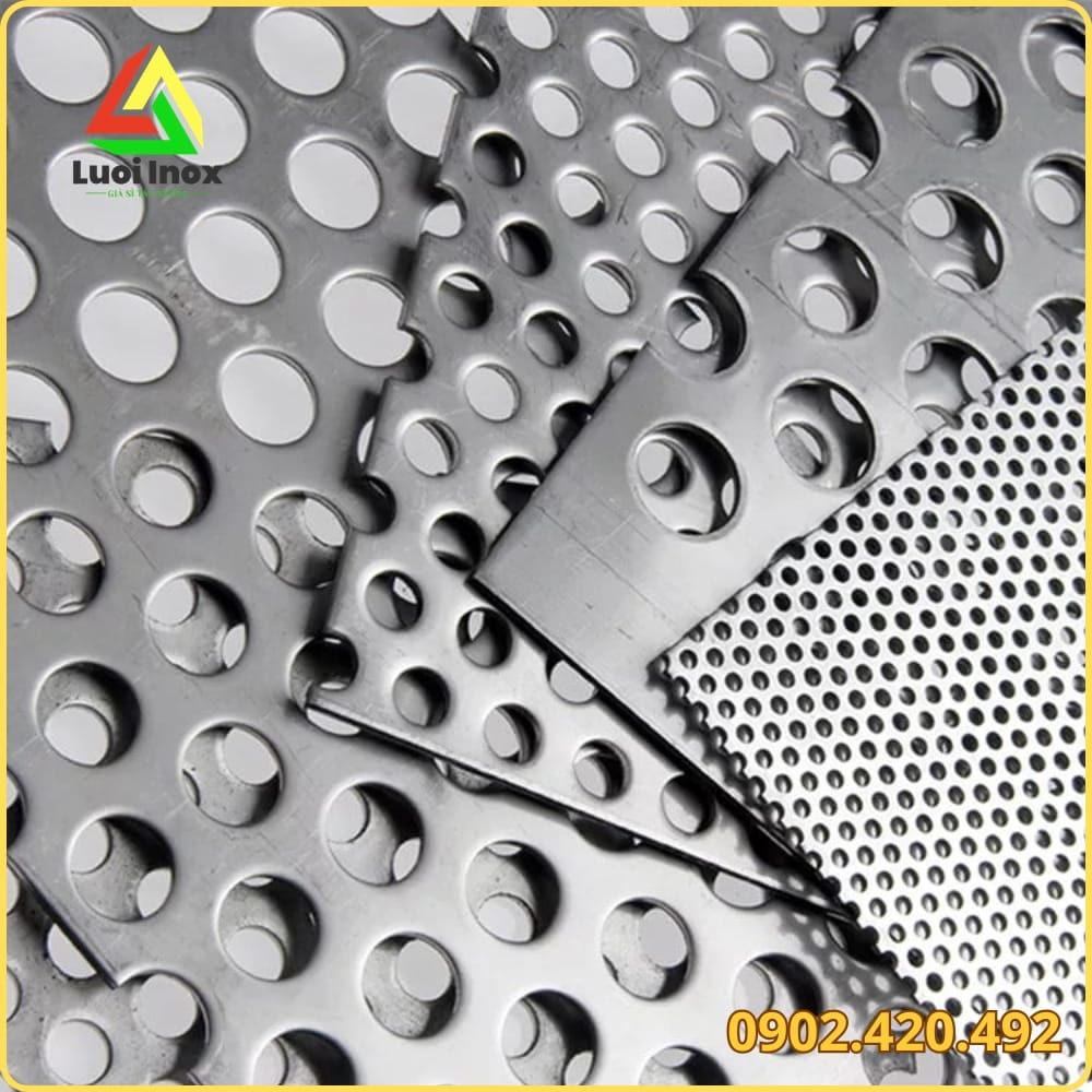 Tấm inox đục lỗ với bảng quy cách và hướng dẫn chọn đúng vật liệu, độ dày