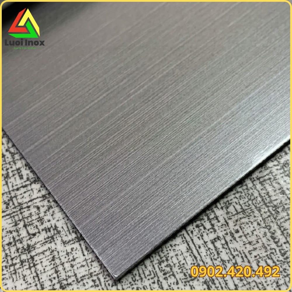 Tấm inox xước bề mặt hairline HL với các loại xước bạc vàng đồng phổ biến
