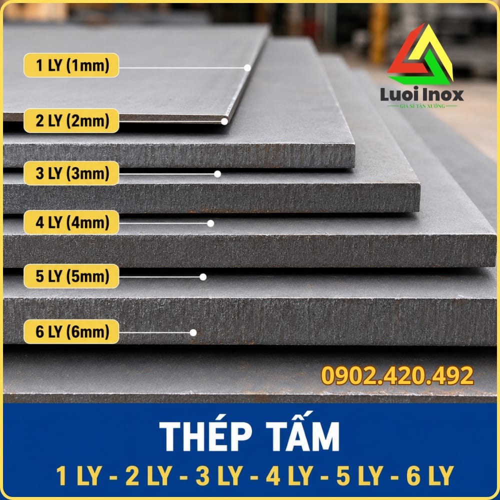 Thép tấm 3 ly quy cách trọng lượng và ứng dụng thực tế trong kết cấu nhà xưởng