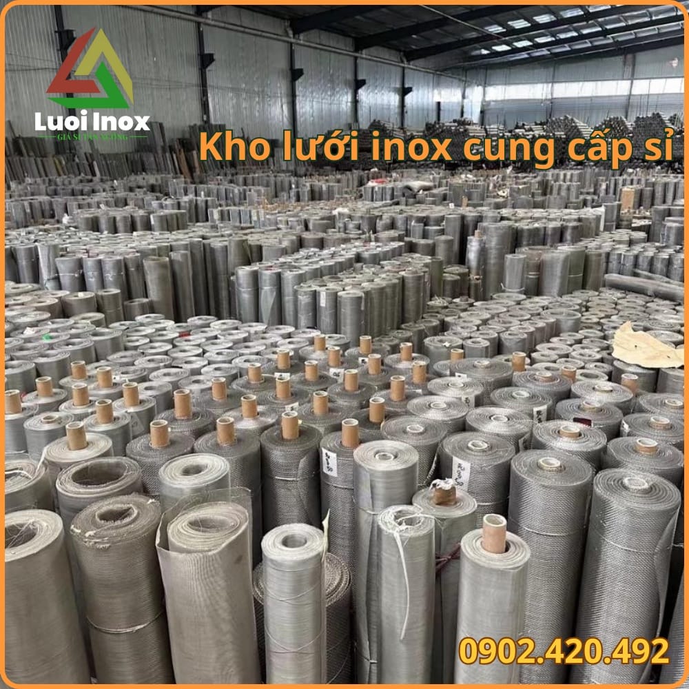 Kho lưới inox chống côn trùng đủ mác và khổ tại Công ty Lưới Inox Giá Sỉ khu vực miền Nam