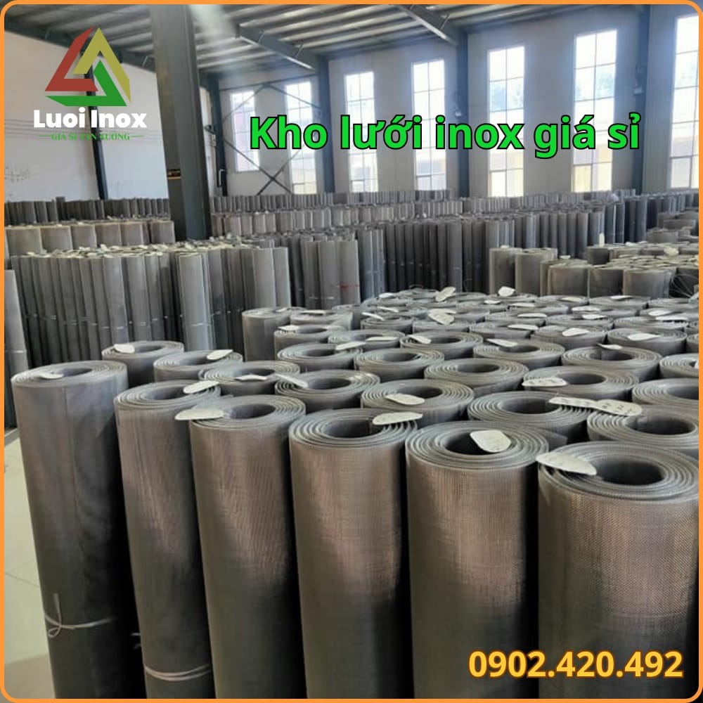Cuộn lưới inox khổ 1m 1,2m cắt lẻ theo mét phù hợp khay lọc hồ cá