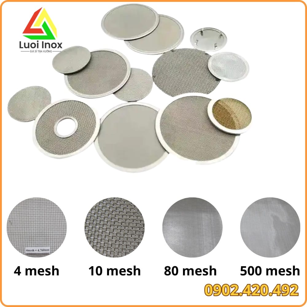 Gia công lưới inox miếng tròn theo yêu cầu đường kính tại khu vực miền Nam