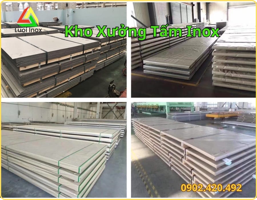 Báo giá inox tấm theo khổ, mác thép và độ dày tại Lưới Inox Giá Sỉ miền Nam