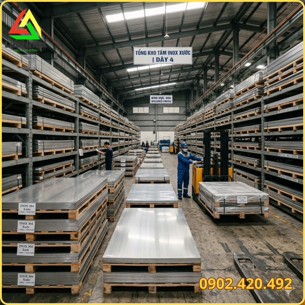 Tư vấn báo giá tấm inox xước theo mác độ dày khổ và kiểu xước cần dùng