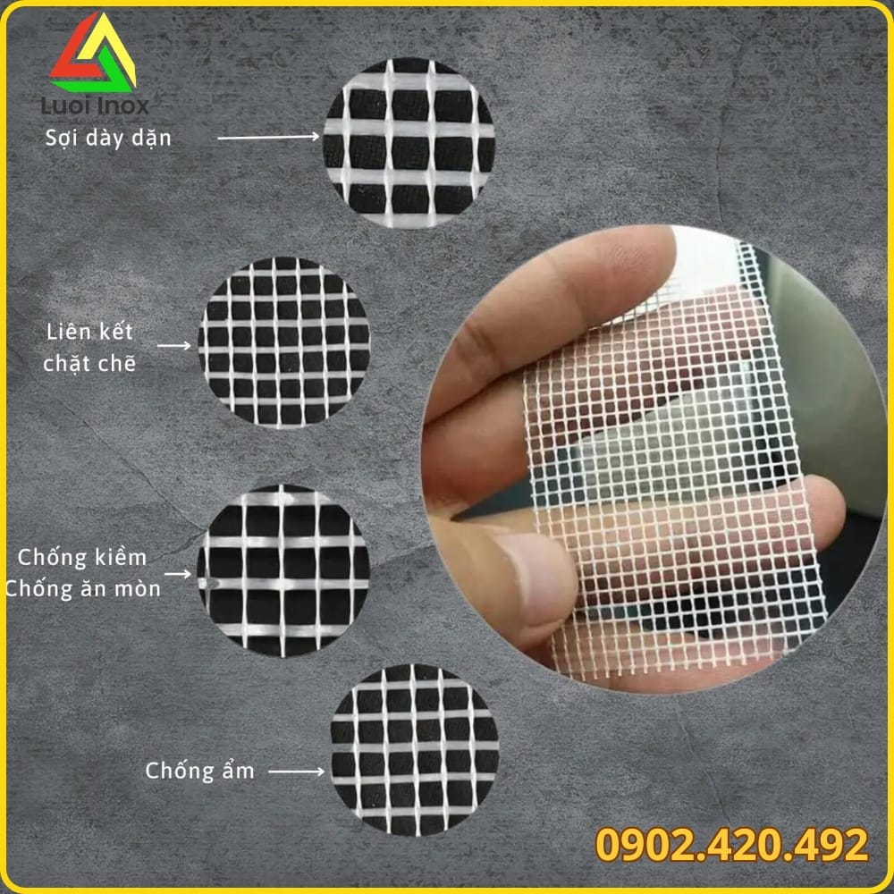 Lưới mắt cáo kẽm thép dùng cho tường ngoài trời thay vì lưới thủy tinh