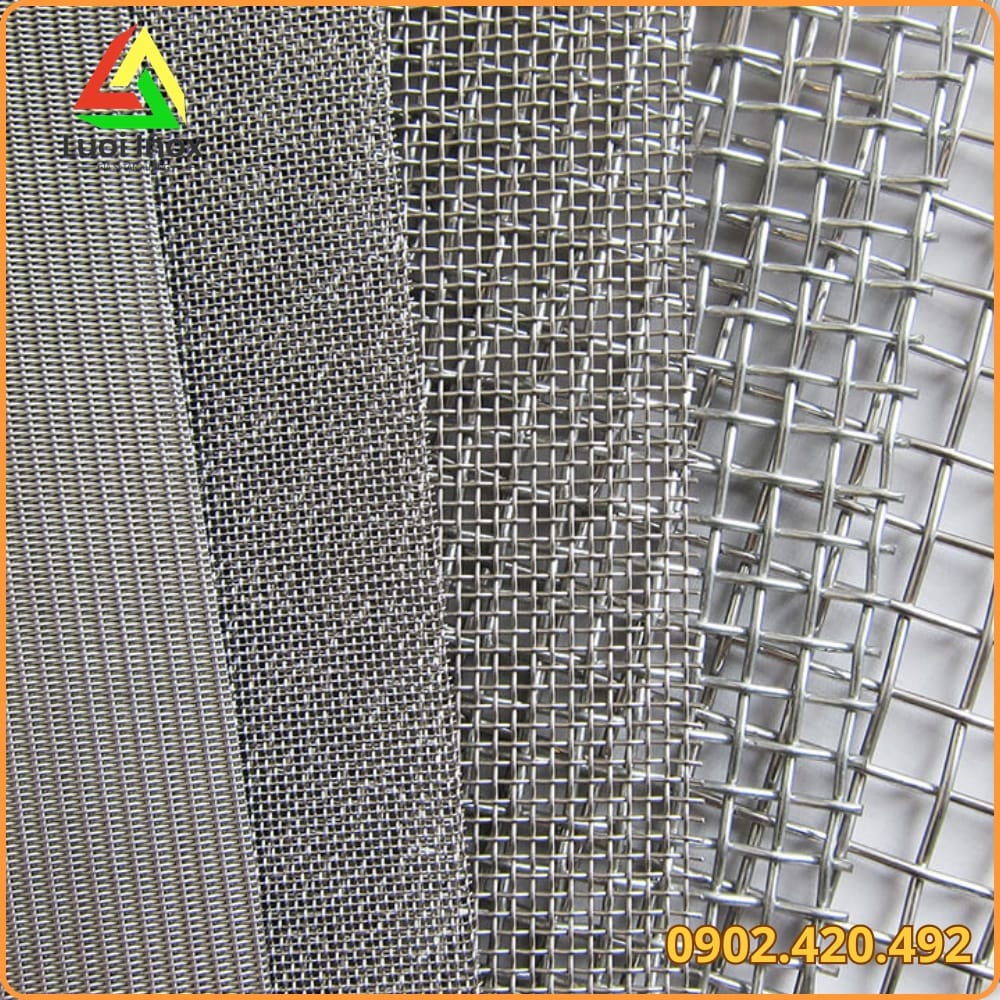 Cuộn dây inox đan thành lưới thép không gỉ, bề mặt sáng bóng chống ăn mòn
