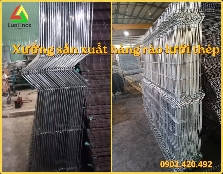 Xưởng gia công hàng rào lưới thép cắt hàn chấn sóng theo bản vẽ tại miền Nam