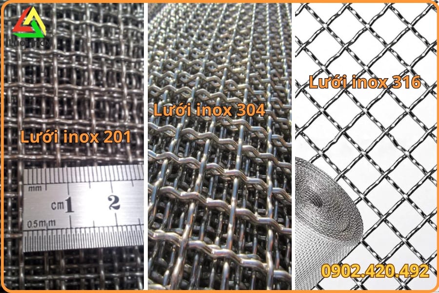 So sánh mác inox 304, 316, 201 và các kiểu chế tạo lưới đan, hàn, đục lỗ