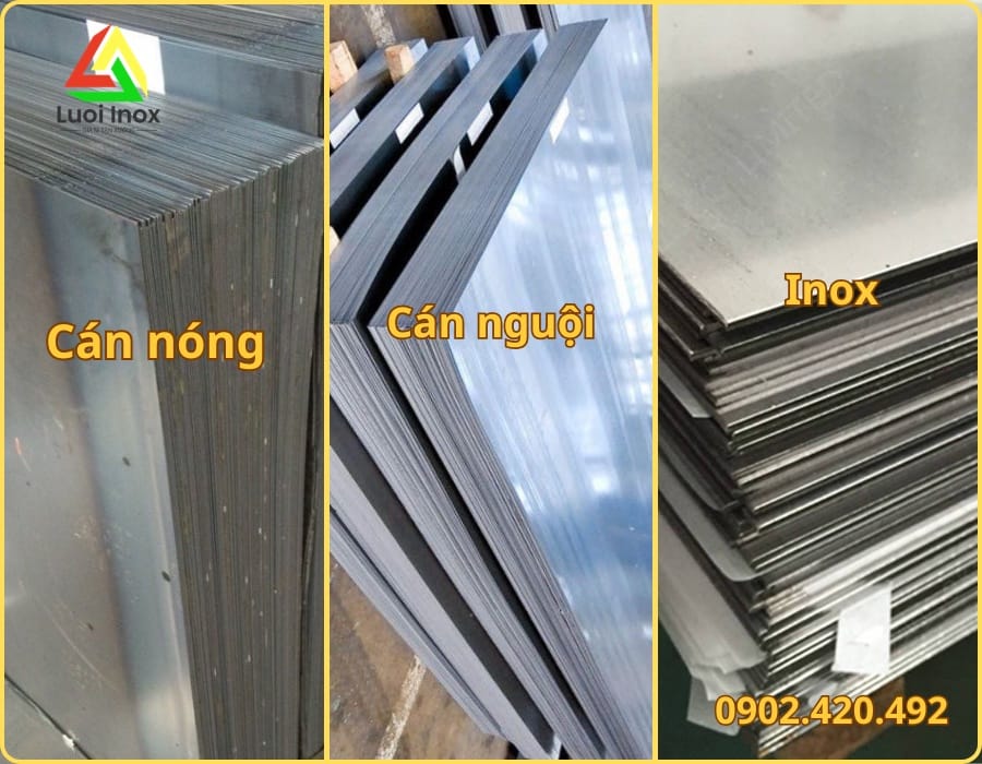 So sánh thép tấm cán nóng và cán nguội theo độ dày ứng dụng