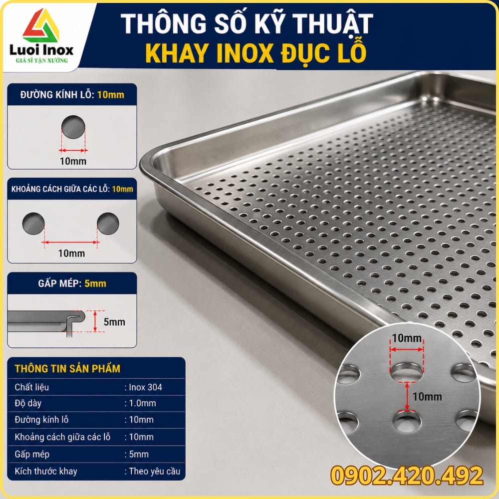 Đường kính lỗ đục và độ dày tấm inox, nguyên tắc tránh gãy kim khi gia công