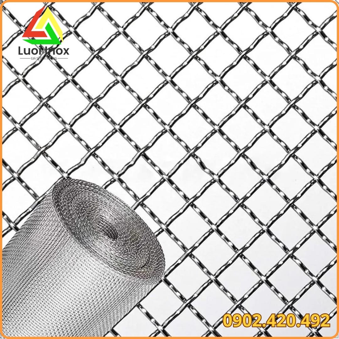 Bảng quy cách sợi và trọng lượng cuộn lưới inox 201, 304 mắt 10x10