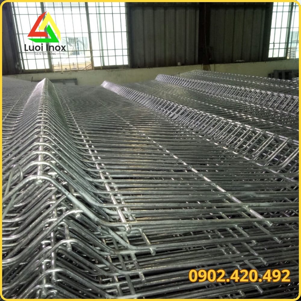 Bảng quy cách đường kính sợi, cỡ ô lưới, chiều cao tấm hàng rào lưới thép chấn sóng