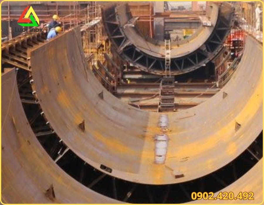 Thép tấm đóng tàu tương đương tiêu chuẩn ASTM A131 và đăng kiểm ABS DNV LR