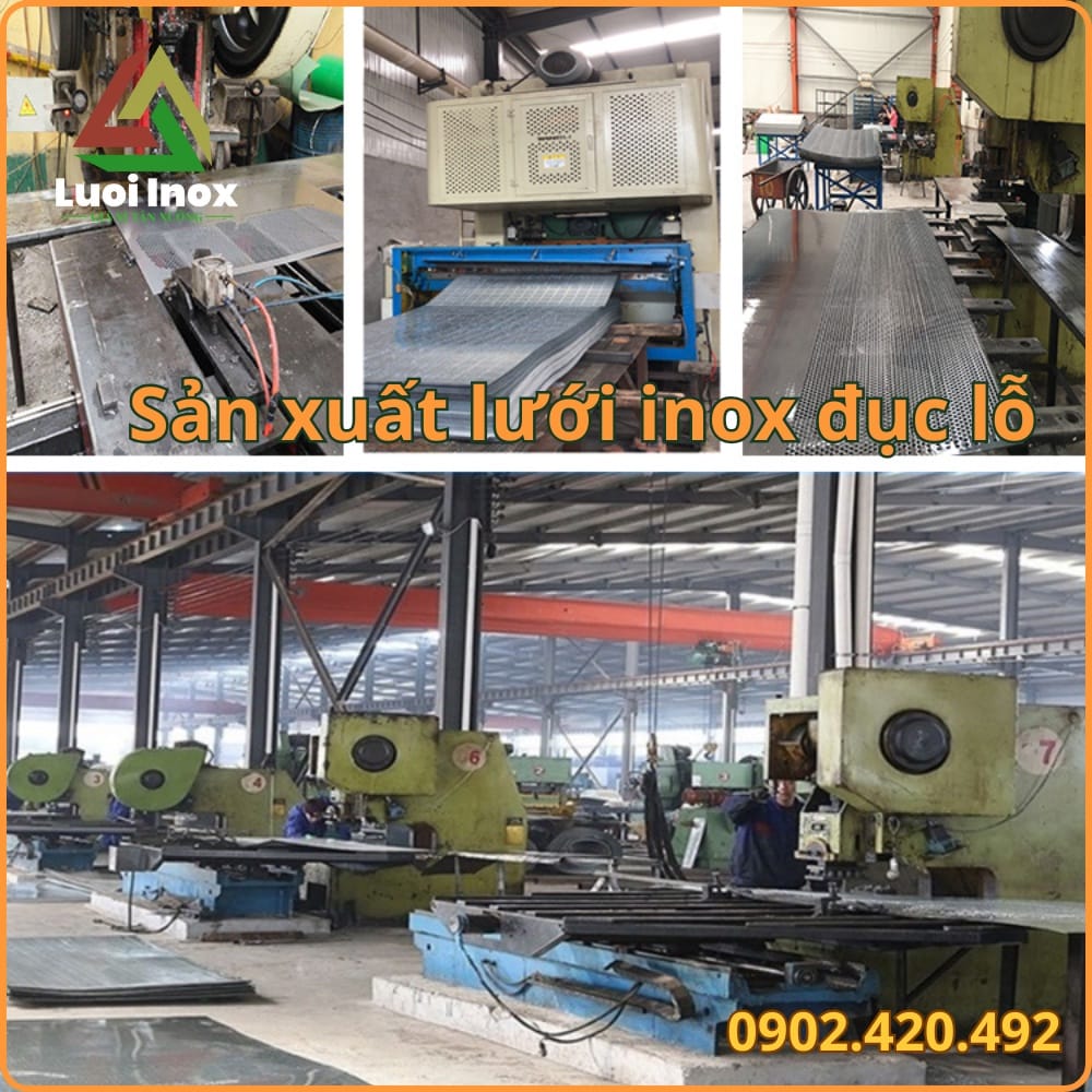 Bảng thông số độ dày, đường kính lỗ và khổ tấm inox đục lỗ đo bằng thước cặp