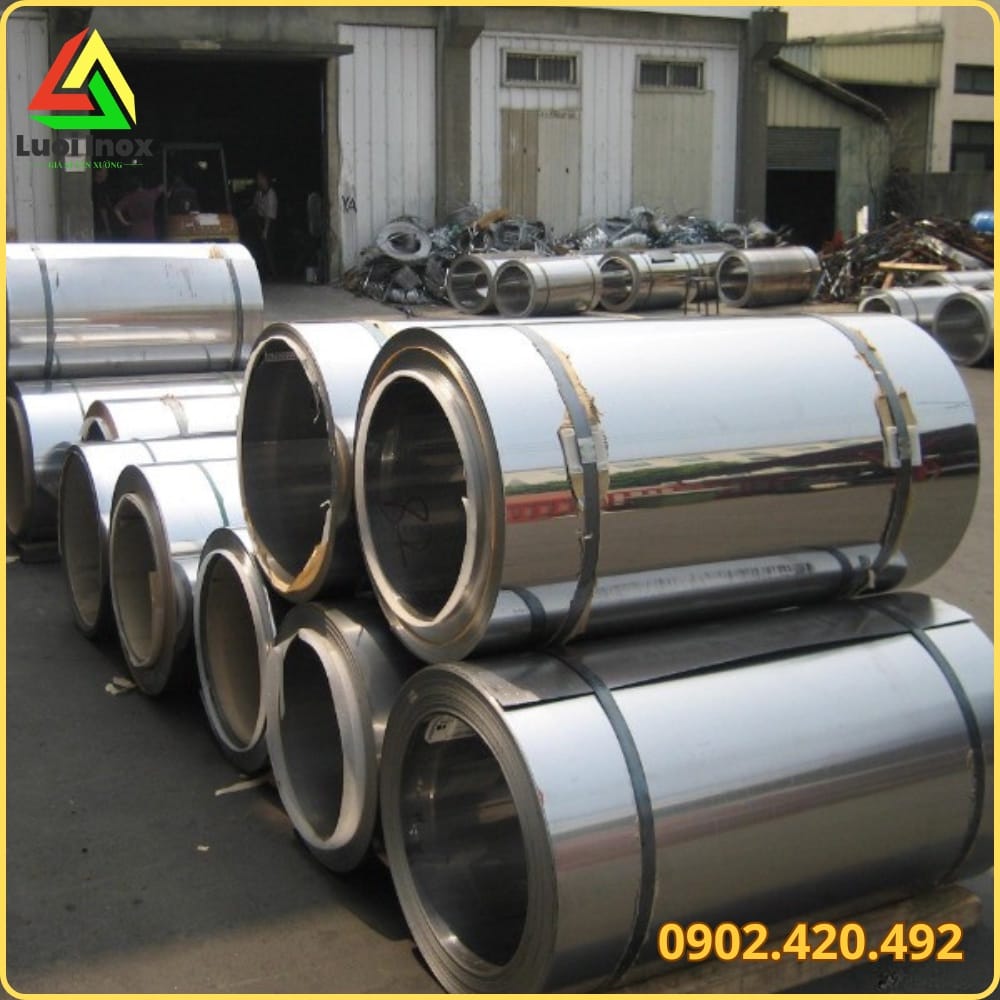 Bảng quy cách khổ rộng, bề mặt 2B BA và dạng cán của cuộn inox 304 dày 1mm