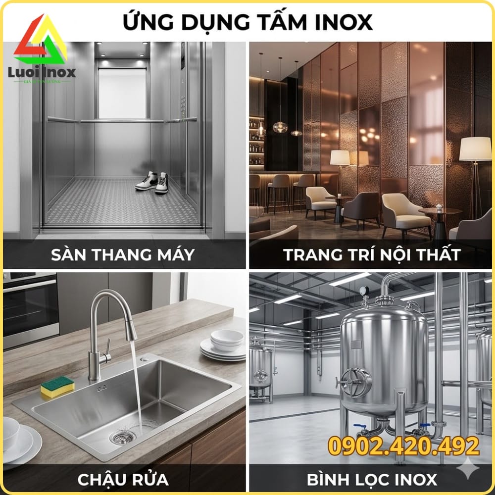 Ứng dụng tấm inox No1 làm vật liệu đầu vào gia công bồn thiết bị công nghiệp