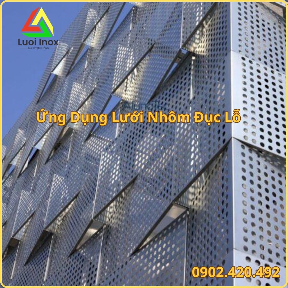Ứng dụng lưới nhôm đục lỗ làm trần, vách ngăn và ốp trang trí nội thất