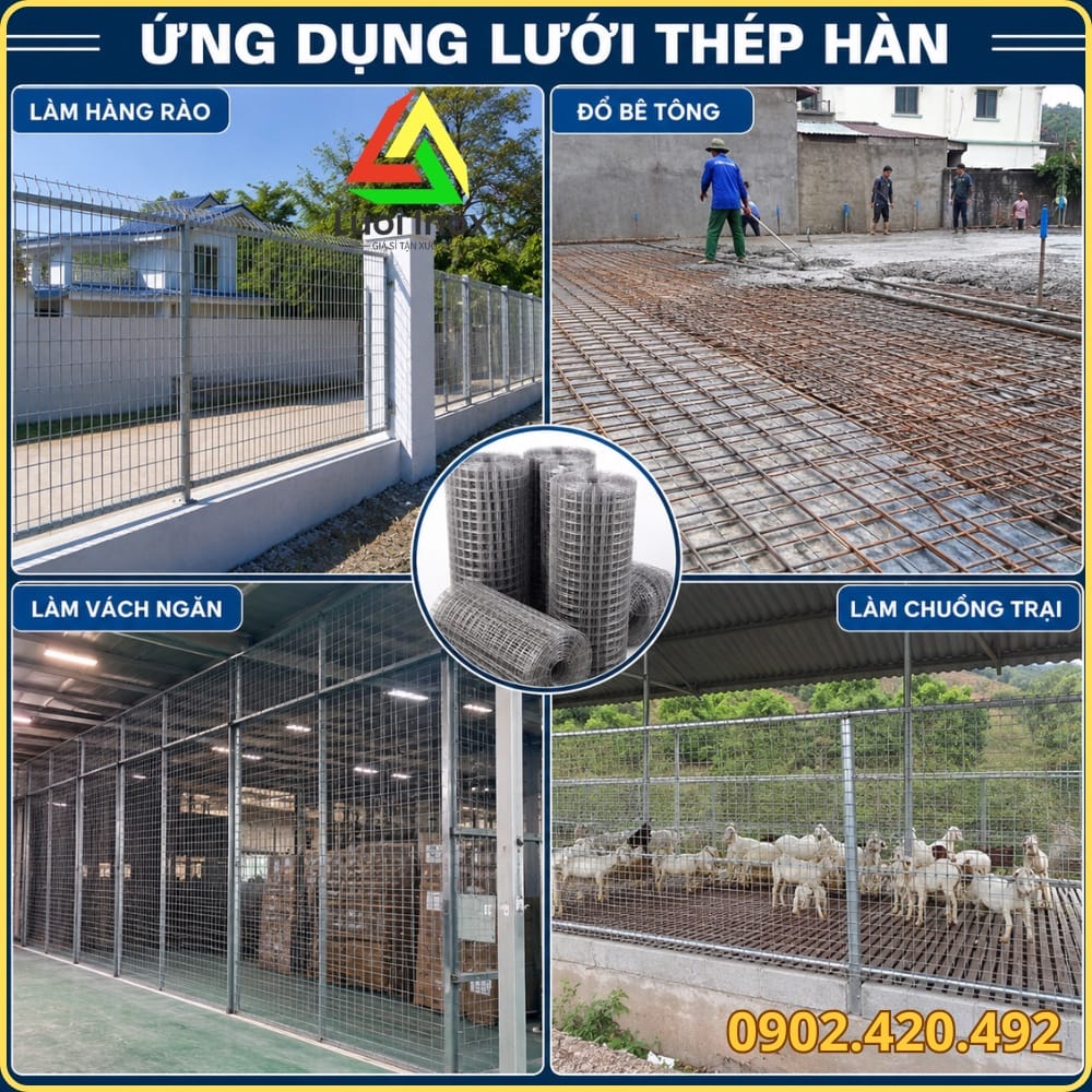 Lưới thép 1 ly quây chuồng gà, làm giàn leo cây và hỗ trợ tô trát tường