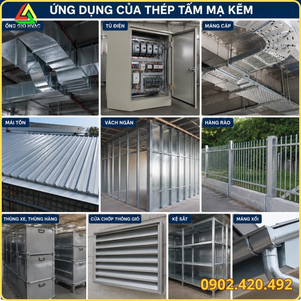 Thép tấm mạ kẽm gia công CNC cắt laser làm vách thông gió tại xưởng