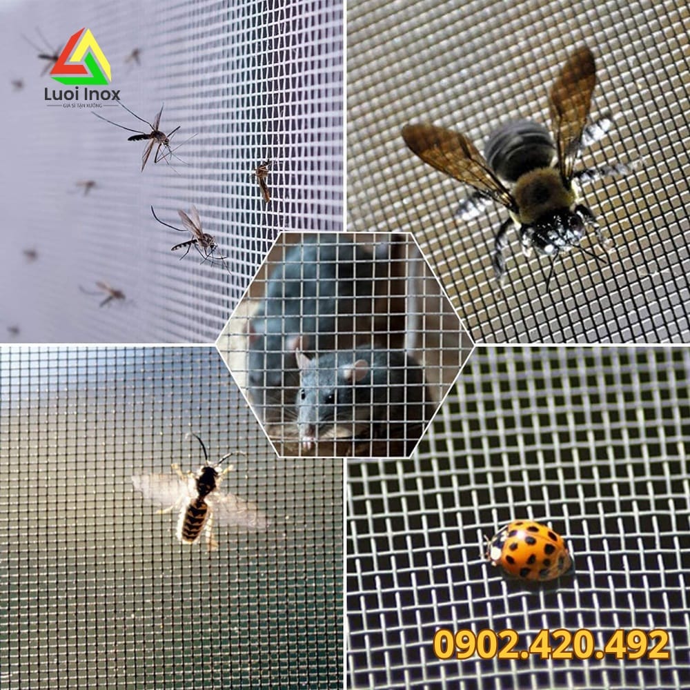 Ứng dụng thực tế lưới inox 1mm làm lưới cửa và giá đỡ công nghiệp