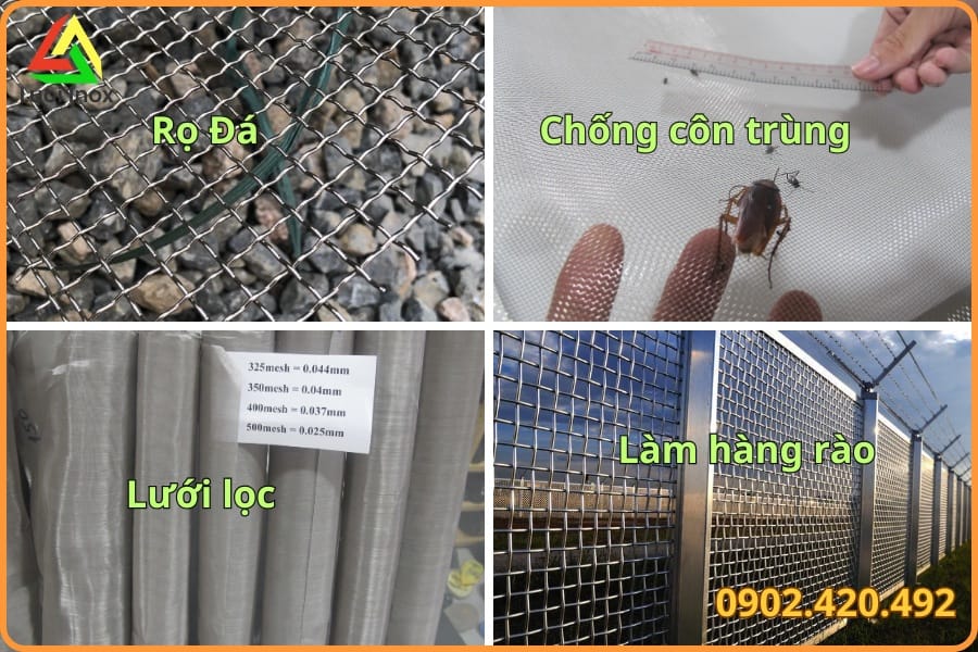 Ứng dụng lưới inox 304 trong lọc nước, chống côn trùng và làm hàng rào che chắn