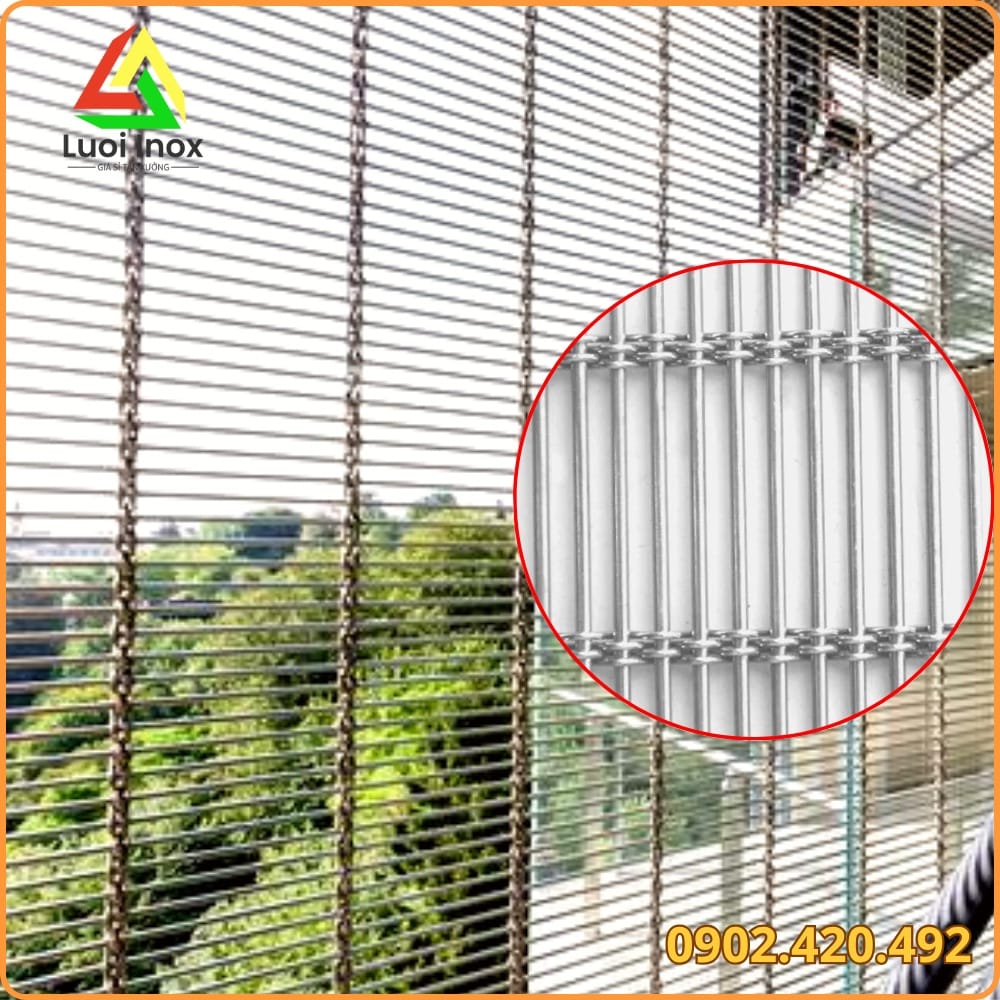 Lưới an toàn inox lắp tại lô gia chung cư và cầu thang, ngăn trẻ nhỏ và thú cưng rơi ngã